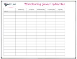 Klik voor vergroting weekplanning