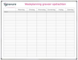 Klik voor vergroting weekplanning